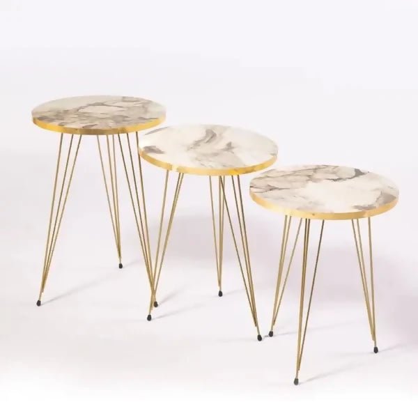 Round White/Black Side Table / Coffee Table - AlifdukanBUY AURA.PK types here :)
