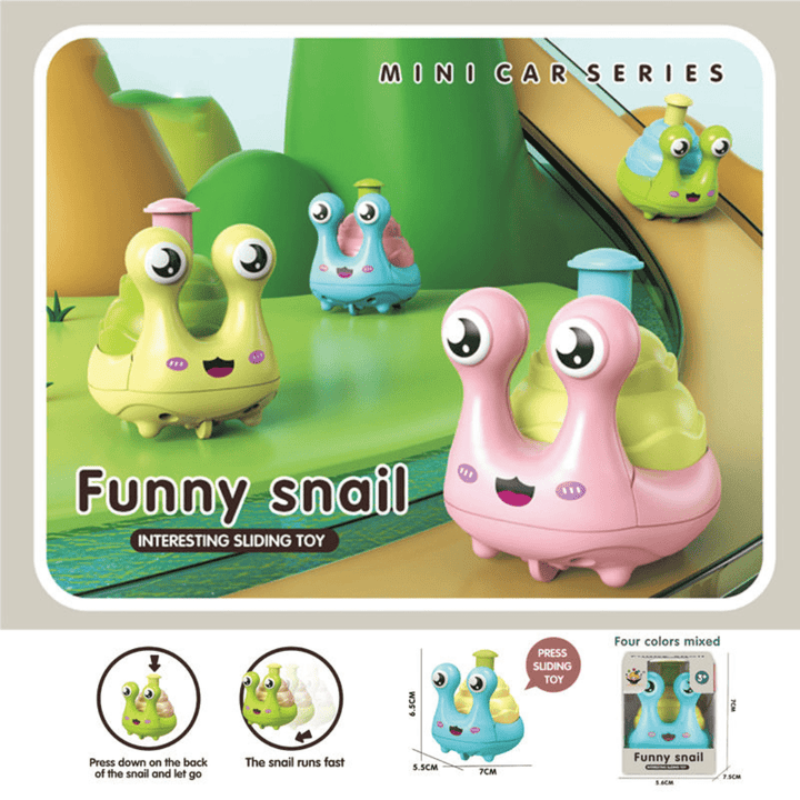 Run Fast Pressing Snail Promotion Toy Baby Press and Go Animal Car - AlifdukanAlifdukan types here :)