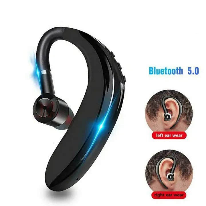 S109 Wireless Bluetooth 5.0 Universal Hook Earphones Sports Business Single Ear Headset Handsfree headphones With Mic By Choice - AlifdukanAlifdukan types here :)
