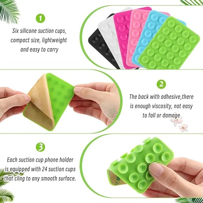 Silicone Suction Pad Phone Holder Self - Adhesive Rubber Mat 8x5.5cm - AlifdukanAlifdukan types here :)