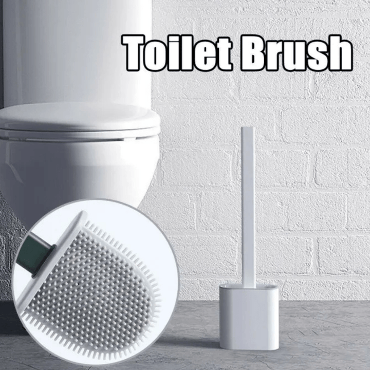 Silicone Toilet Brush with Toilet Brush Holder Creative Cleaning Brush - AlifdukanAlifdukan types here :)