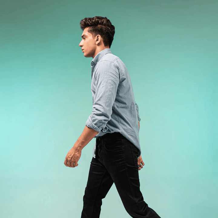 Sky Blue Denim Shirt (Slim Fit) - AlifdukanAlifdukan types here :)