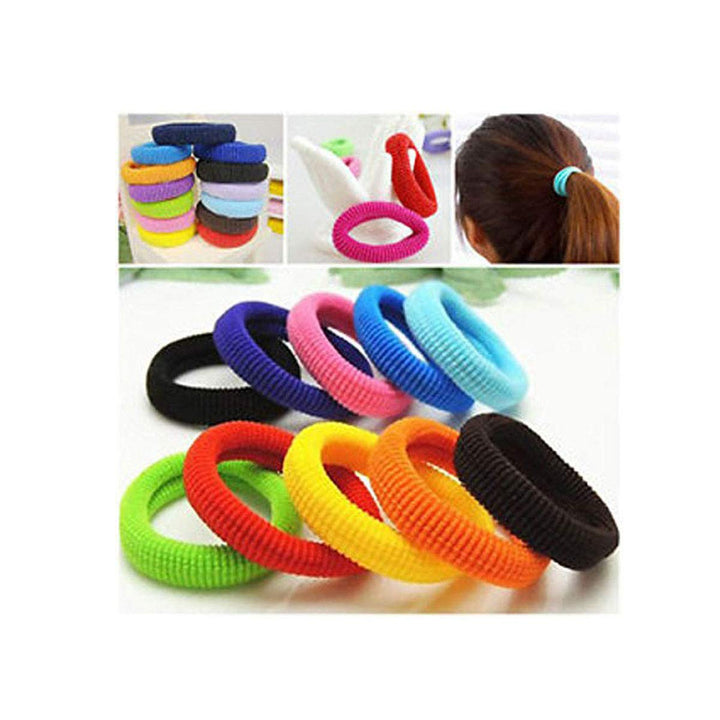 Smile N Style Essentials 12Pcs 8Mm Multicolor Elastic Hair Ties Bands For Girls And Womens Rubber Band Hair bands (Multicolor)(FREE ZIGZAG HAIR BAND) - AlifdukanAlifdukan types here :)