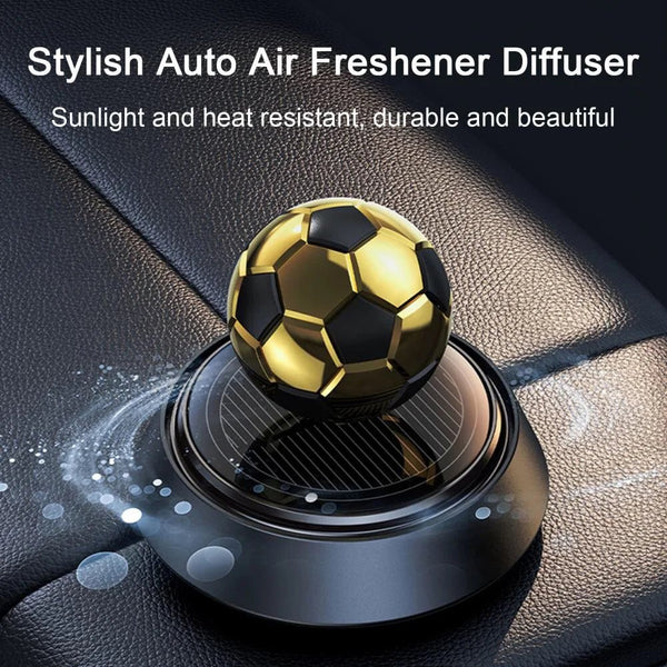 Solar Rotating Football Air Freshener with Liquid Bottle Perfume - AlifdukanAlifdukan types here :)