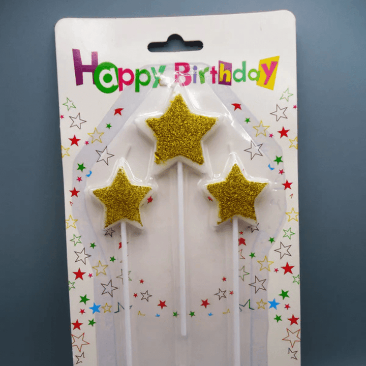 Star Candle Party Cake Decoration Pencil Candle - AlifdukanAlifdukan types here :)
