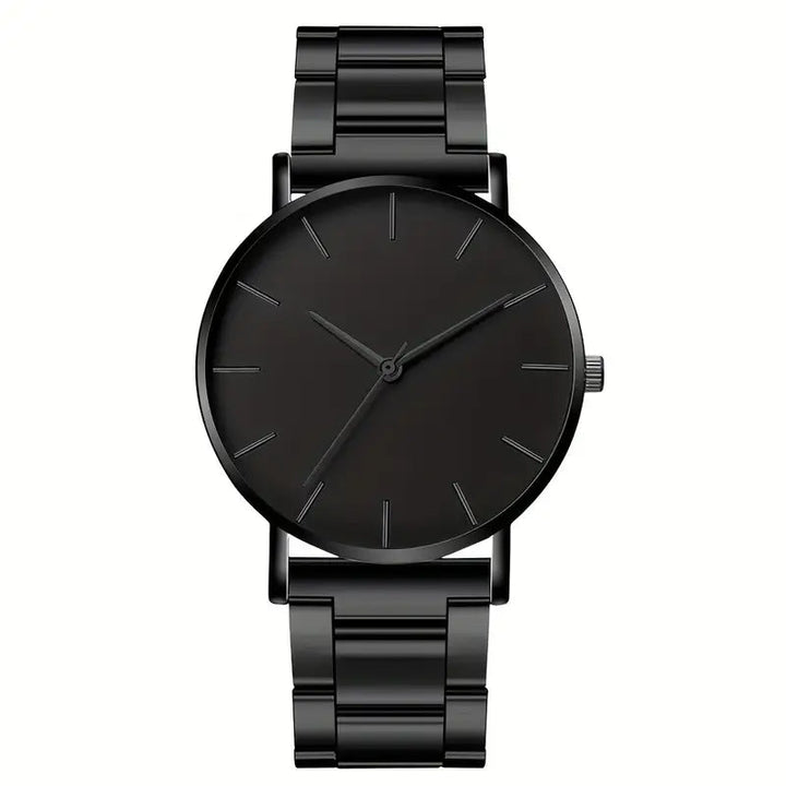 Stylish Men's Stainless Steel Quartz Watch with Classic Round Dial - Precise Movement, Non - Waterproof, - AlifdukanAlifdukan types here :)