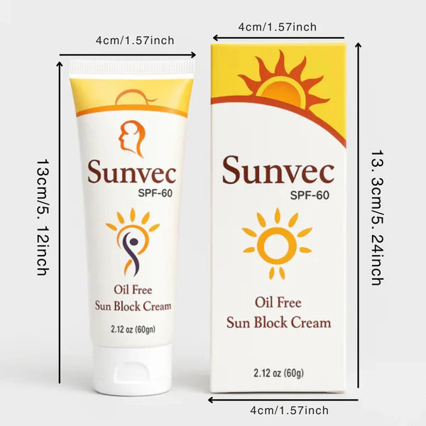 Sunvec SPF - 60 Sun Block Cream sunscreen lotion, moisturizing, refreshing and not sticky - AlifdukanSmart Online Collection types here :)