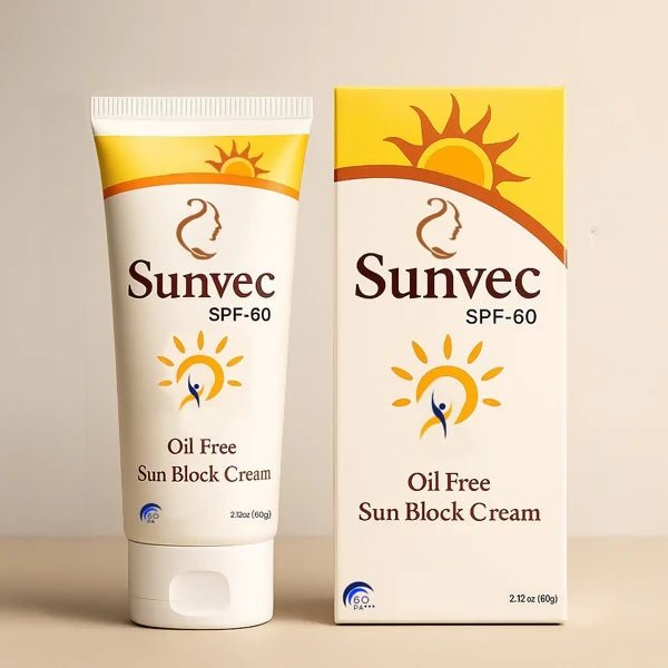 Sunvec SPF - 60 Sun Block Cream sunscreen lotion, moisturizing, refreshing and not sticky - AlifdukanBUY AURA.PK types here :)