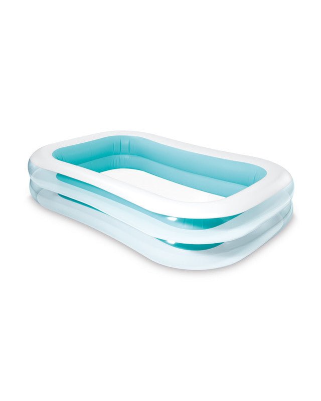 Swim Center® Inflatable Family Pool - Transparent/Blue (16.9 x 12.6 x 4) feet - AlifdukanAlifdukan types here :)