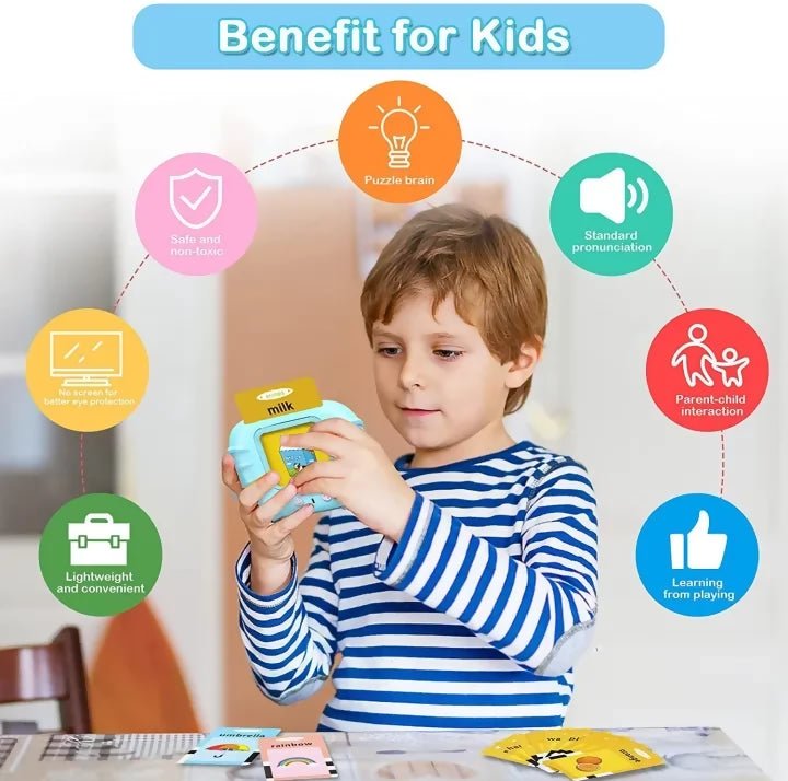 Talking Flash Cards Educational Toy | Early Education Learning Device | Flash Cards reader for Age 2 3 4 5 6 - AlifdukanToys Arena types here :)