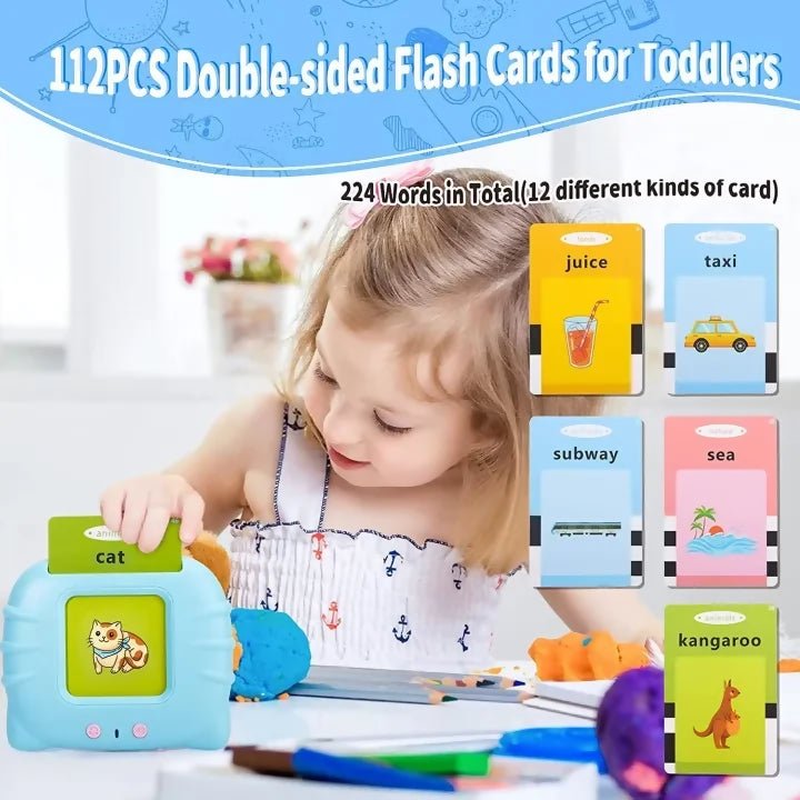 Talking Flash Cards Educational Toy | Early Education Learning Device | Flash Cards reader for Age 2 3 4 5 6 - AlifdukanToys Arena types here :)