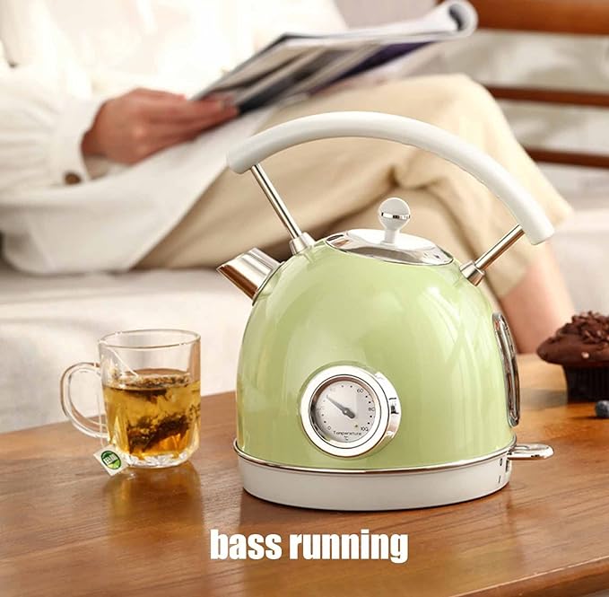 THICK Retro Electric Kettle Temperature Control 1.8L Steel Smart Electric Kettle with Large Capacity (Color: A, Size: One Size ) - AlifdukanAlifdukan types here :)