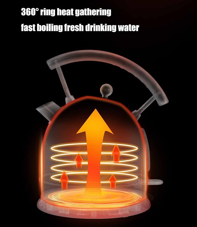 THICK Retro Electric Kettle Temperature Control 1.8L Steel Smart Electric Kettle with Large Capacity (Color: A, Size: One Size ) - AlifdukanAlifdukan types here :)