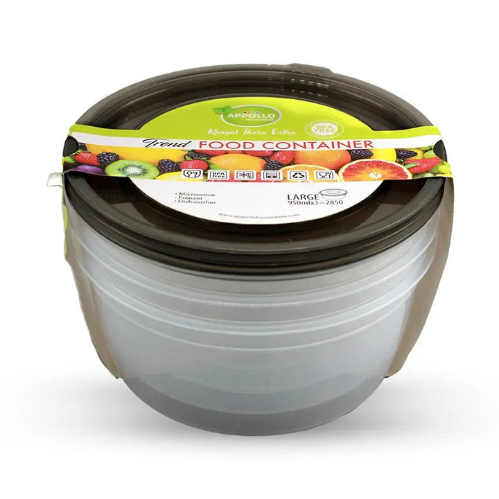 TREND FOOD CONTAINER PACK OF 3 - (S/M/L) - AlifdukanAlifdukan types here :)