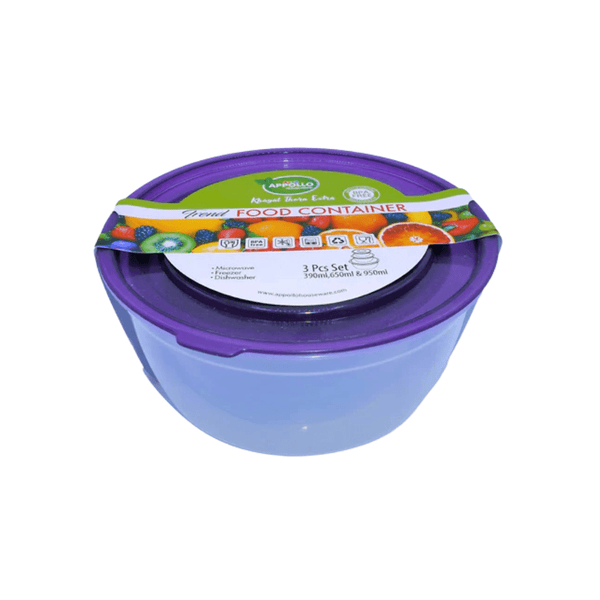 TREND FOOD CONTAINER PACK OF 3 - (S/M/L) - AlifdukanAlifdukan types here :)