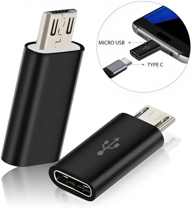 Type - C To Micro - USB Data Adapter Converter High Quality Aluminum Frame , Female Micro USB to USB 3.1 Type C Male Adapter Converter Connector For Phone Charging And Data Transfer - AlifdukanAlifdukan types here :)