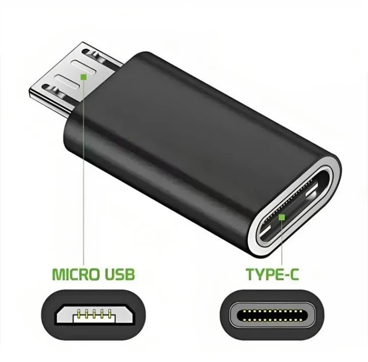Type - C To Micro - USB Data Adapter Converter High Quality Aluminum Frame , Female Micro USB to USB 3.1 Type C Male Adapter Converter Connector For Phone Charging And Data Transfer - AlifdukanAlifdukan types here :)