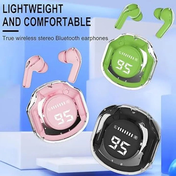 Ultrapods Pro True Wireless Earbuds with Display Transparent Design, Bluetooth 5.3 Water Proof - AlifdukanAlifdukan types here :)