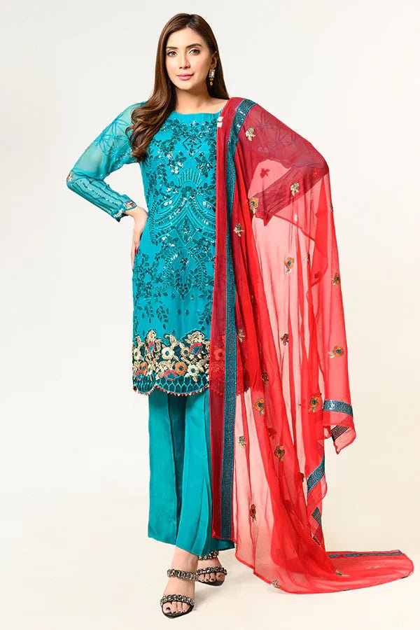 Unstitched | Embroidered | Chiffon - AlifdukanAlifdukan types here :)