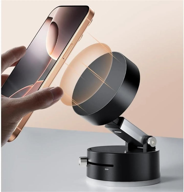 Vacuum Magnetic Suction Phone Holder, Retractable Folding Mobile Phone Stand.