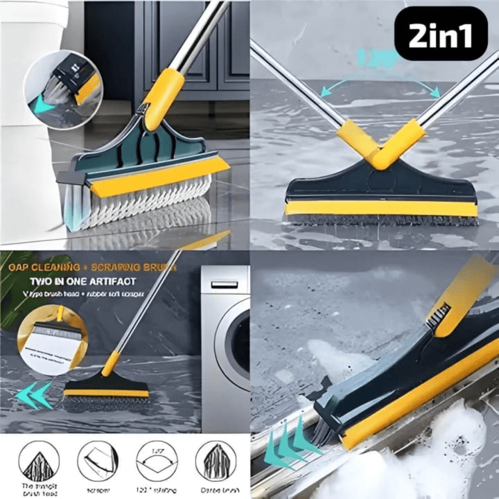 Viper Brush 2 - In - 1 Cleaning Scrub Brush Double Sided Scrubber Brush with Long Handle - AlifdukanAlifdukan types here :)