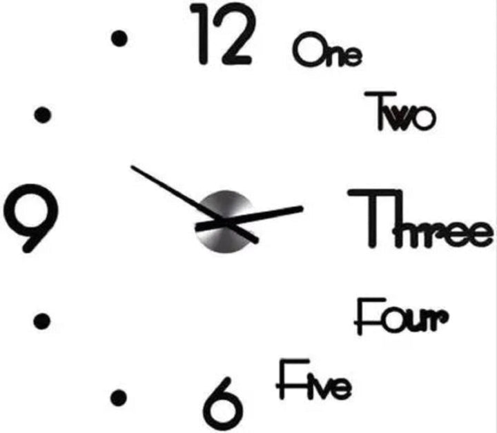 Wall Clocks Glossy Self - adhesive Adjustable Silent Operated Home Wall Clock for Cafe - AlifdukanAlifdukan types here :)