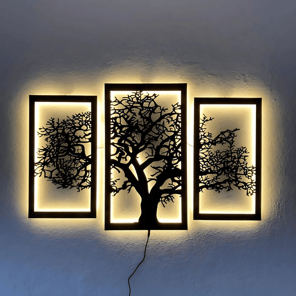 Wall Sign 3D Tree Metal Wall Decor Led - AlifdukanMini Supplier types here :)