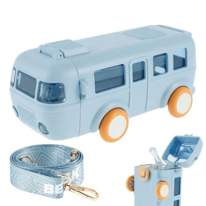 Water Bottle Bus Shaped with Straw 500ML capacity - AlifdukanAlifdukan types here :)