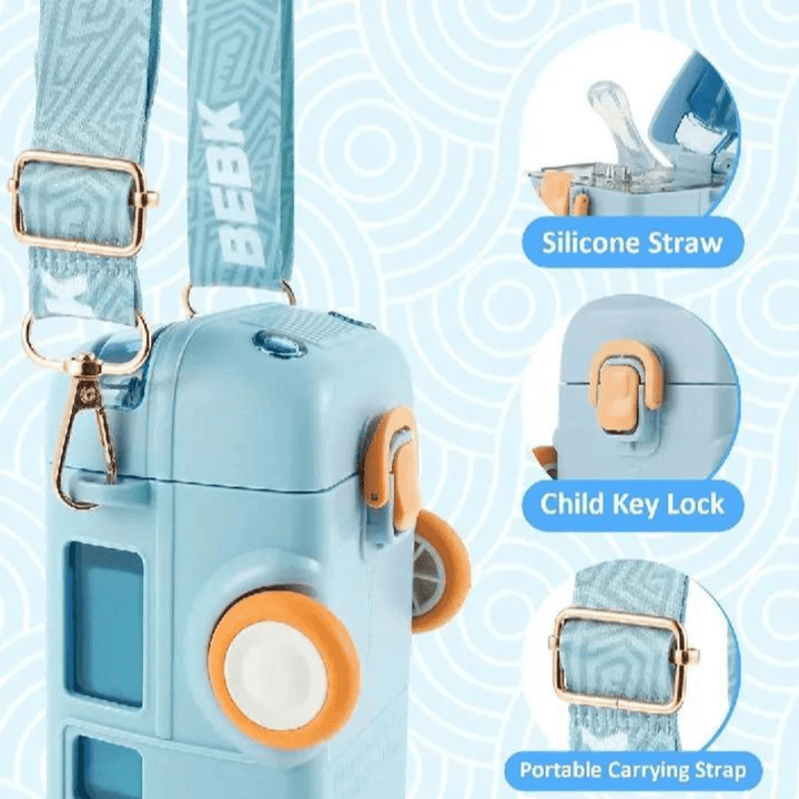 Water Bottle Bus Shaped with Straw 500ML capacity - AlifdukanAlifdukan types here :)