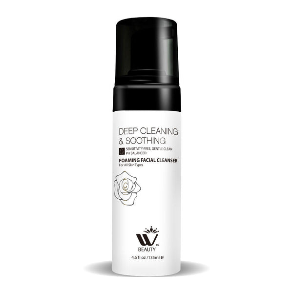 WBM Beauty Deep Cleaning & Soothing Foaming Facial Cleanser – pH Balanced, Gentle Cleanser for All Skin Types – 135ml - AlifdukanAlifdukan types here :)
