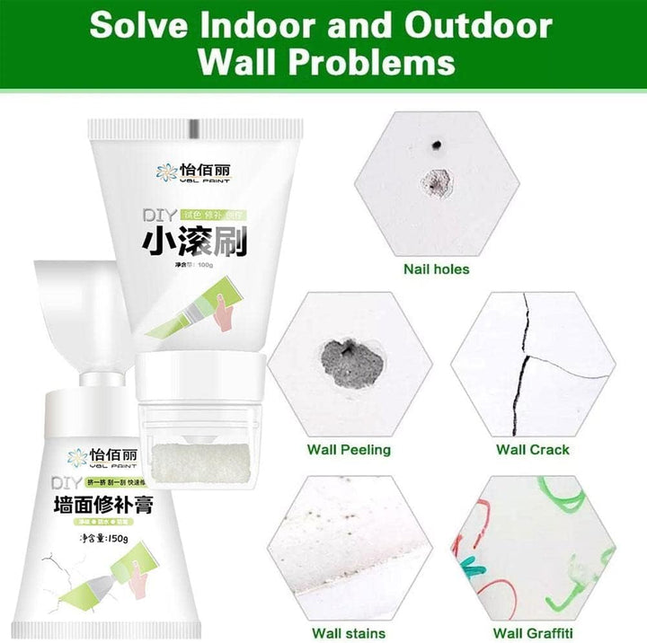 White Wall Small Roller Brush Paint, Small Roller Brush Latex Wall Paint, DIY Wall Paint Repair Wall Paste, Dirty Cover Wall Renovation Repair Wall Paint - AlifdukanAlifdukan types here :)