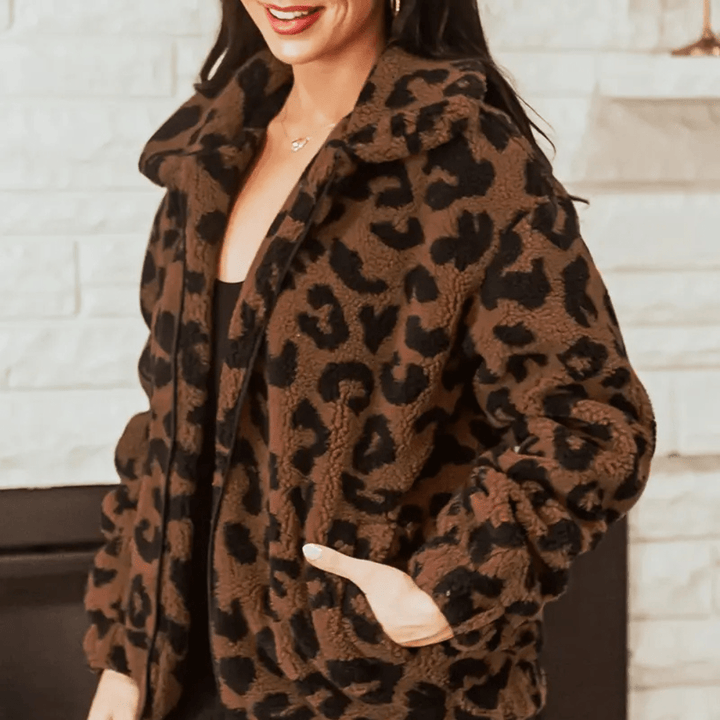Women's Long Sleeve Faux Fur Coat - AlifdukanAlifdukan types here :)
