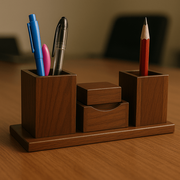 Wooden Desk Organizer (For Office Table) - AlifdukanAlifdukan types here :)