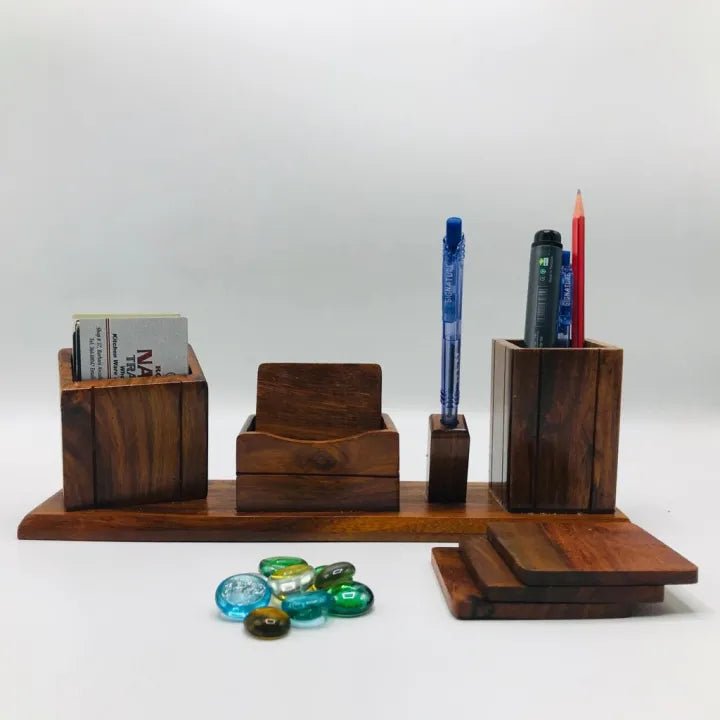 Wooden Desk Organizer (For Office Table) - AlifdukanAlifdukan types here :)