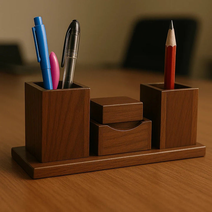Wooden Desk Organizer (For Office Table) - AlifdukanSmart Online Collection types here :)