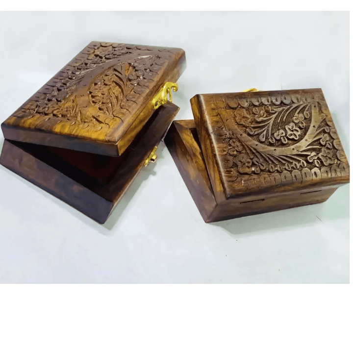 Wooden Jewellery Box Hand Crafted - AlifdukanAlifdukan types here :)
