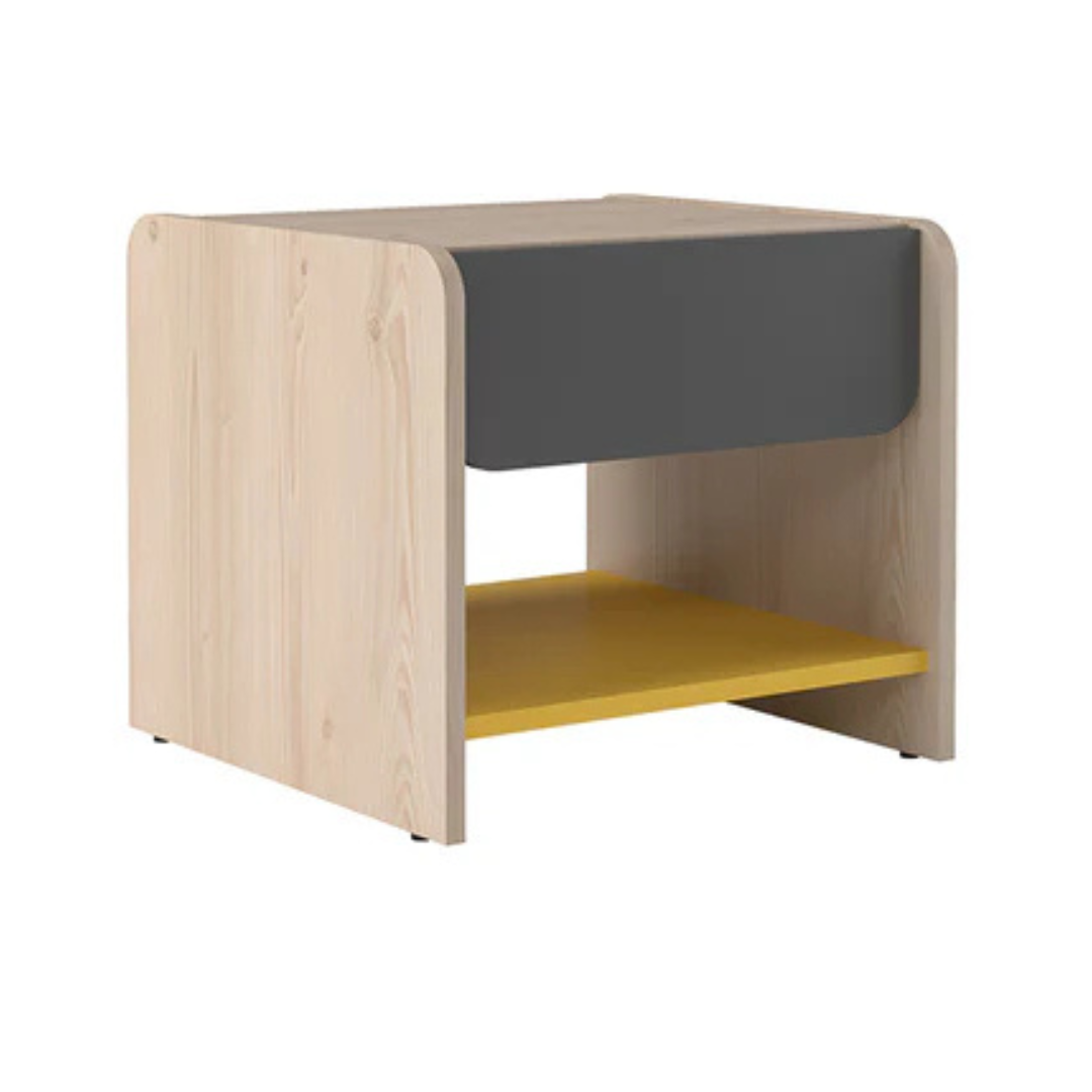 Wilson BedSide Table (Yellow & Grey)