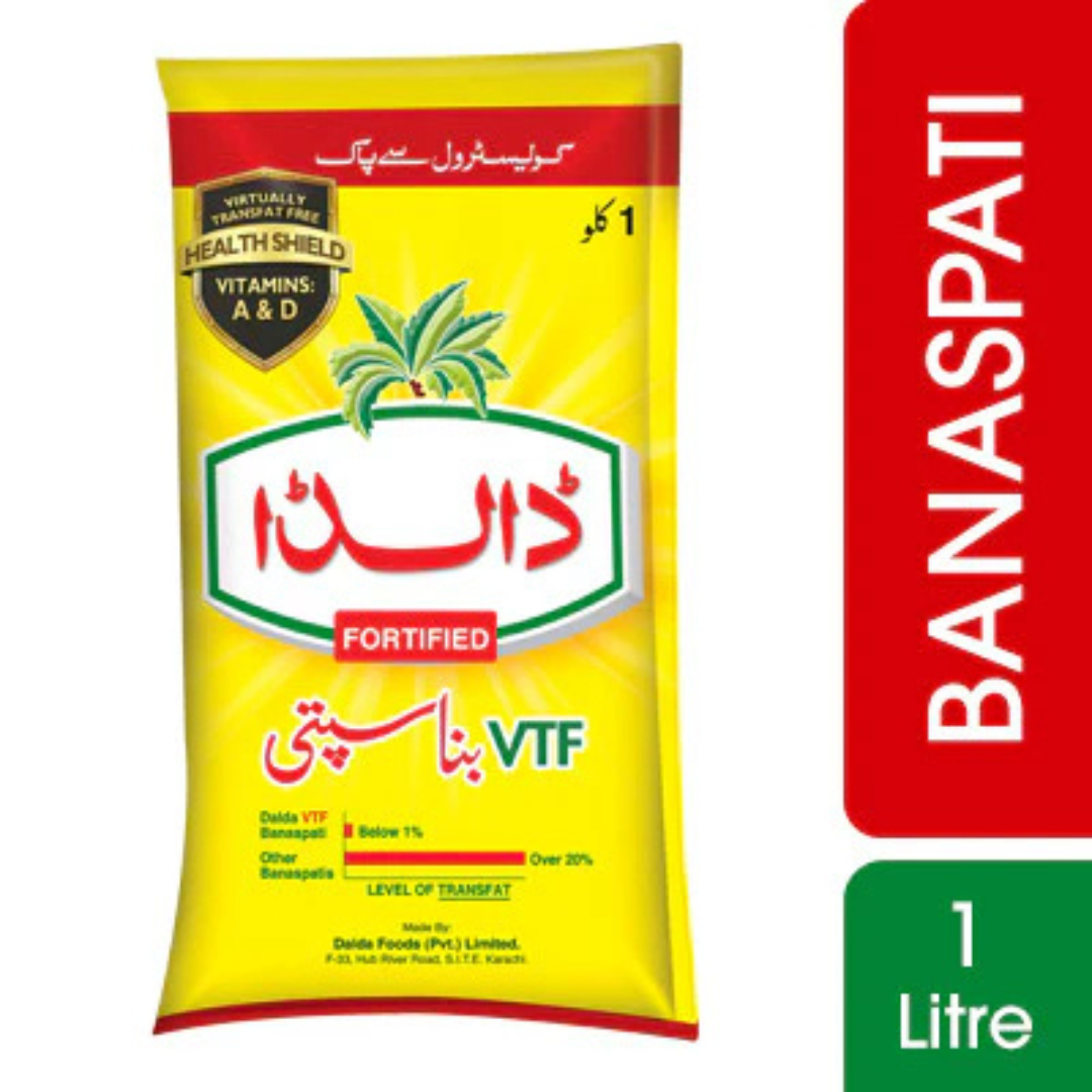 Dalda VTF Banaspati Ghee Single Pouch 1 Litre