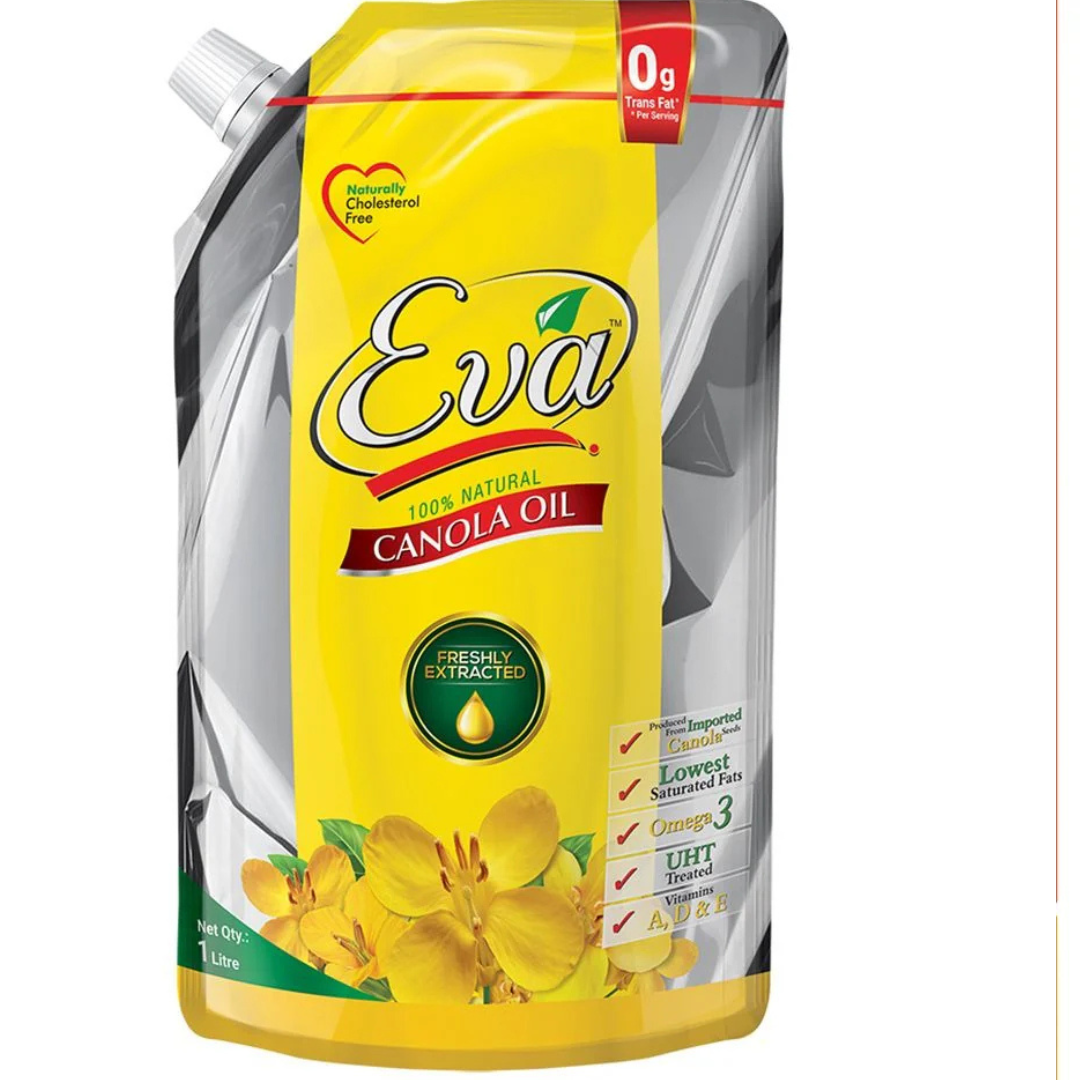 Eva Canola Oil Single Pouch 1 Litre