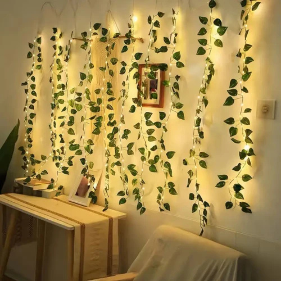 LED Green Leaf Fake Plants