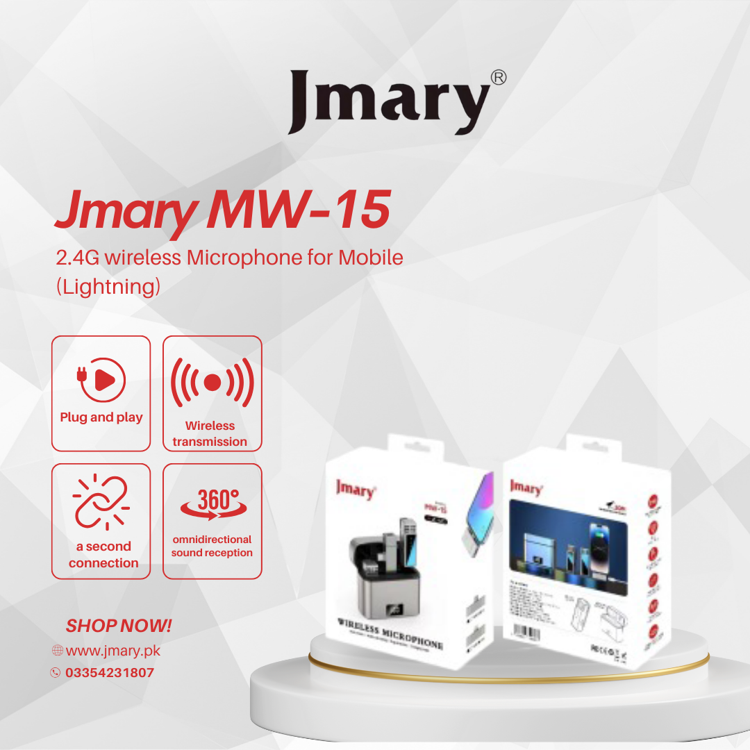 Jmary MW-15 2.4G wireless Microphone for Mobile (Lightning)