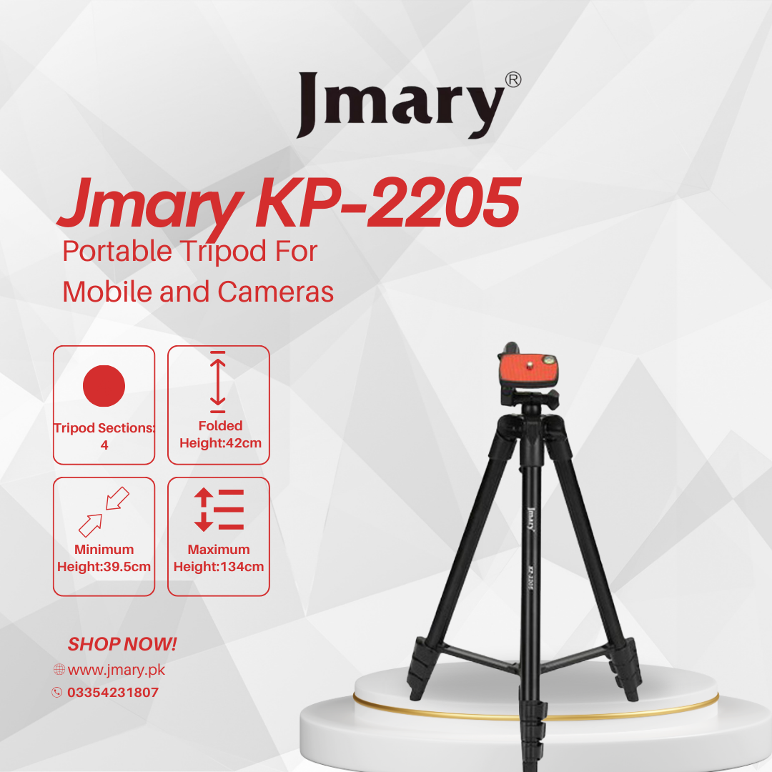 Jmary KP-2205 Portable Tripod For Mobile and Cameras