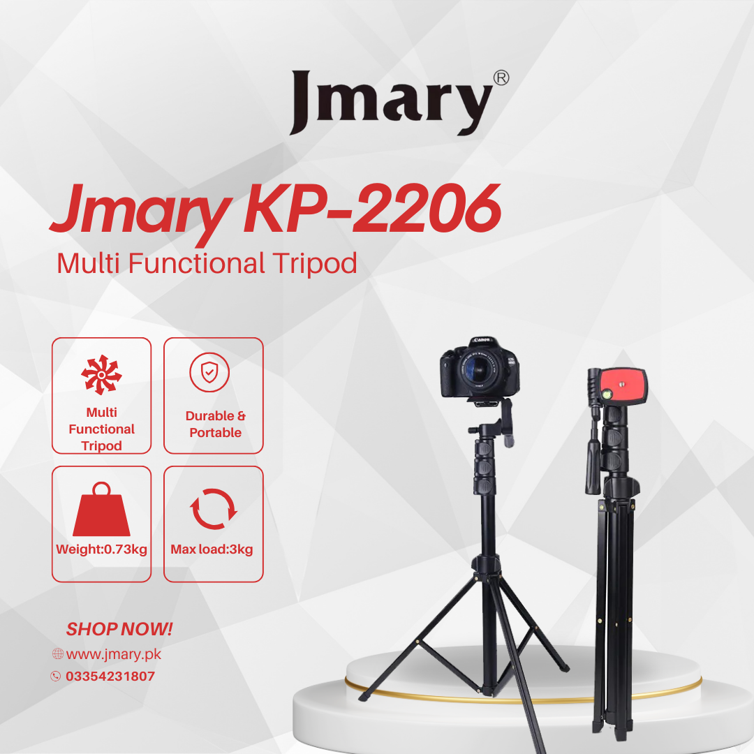 Jmary KP-2206 Camera and Mobile Tripod & Selfie Stick