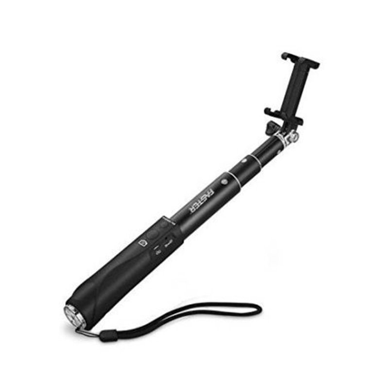 Faster BT Remote Control Selfie Stick Black