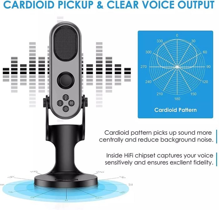 Jmary MC-PW7 Professional Usb Microphone For Podcasting, Gaming, Streaming, Recordings With Noise Reduction