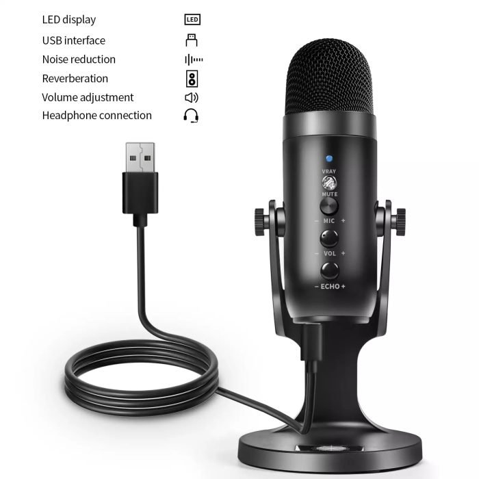 Jmary MC-PW8 Professional USB Microphone For Podcasting, Gaming, Streaming, Recordings With Noise Reduction