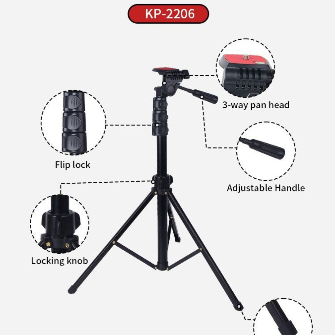 Jmary KP-2206 Camera and Mobile Tripod & Selfie Stick