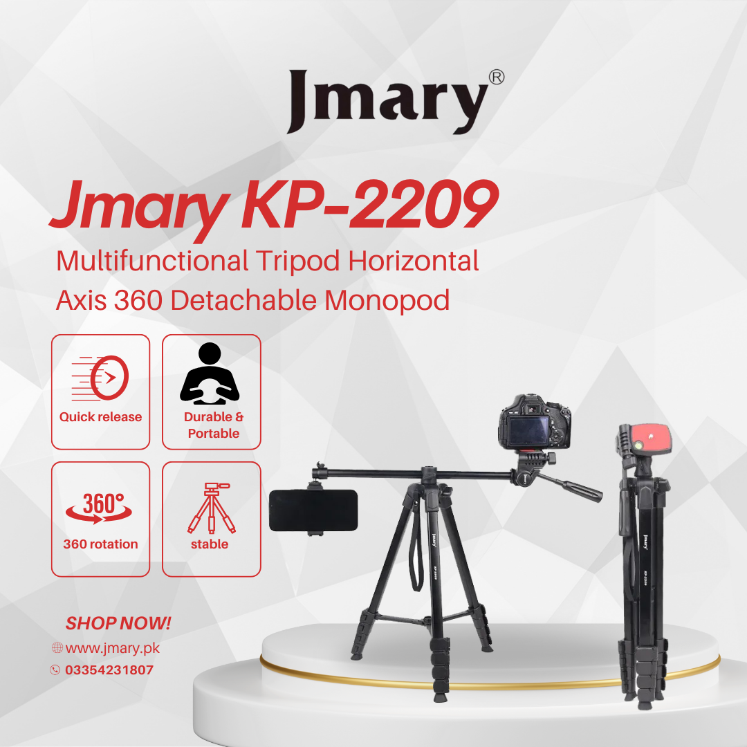 Jmary KP-2209 Multifunctional Tripod Horizontal Axis 360 Detachable