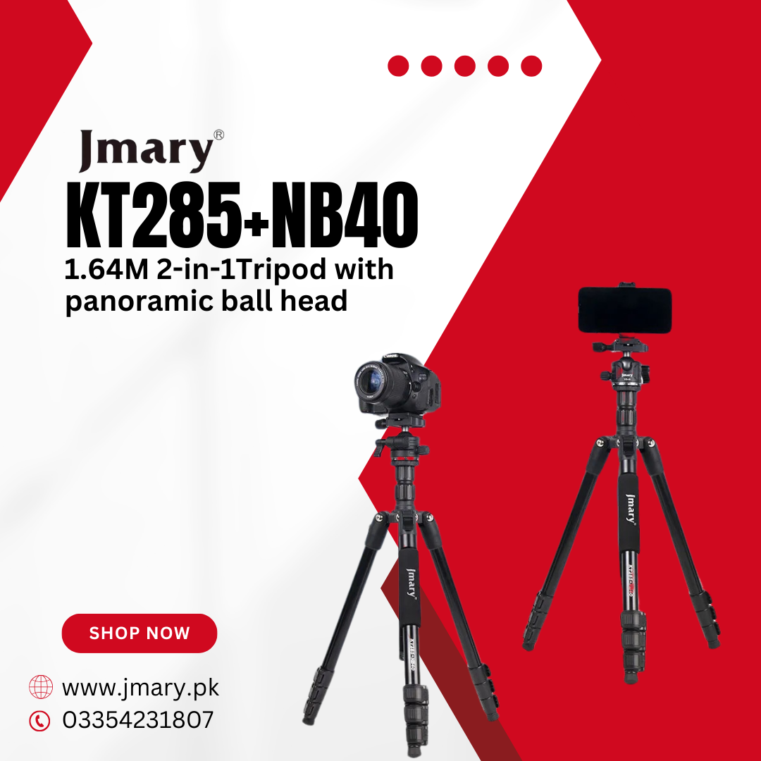 Jmary KT285+NB40 2-in-1 Tripod With Panoramic Ball Head