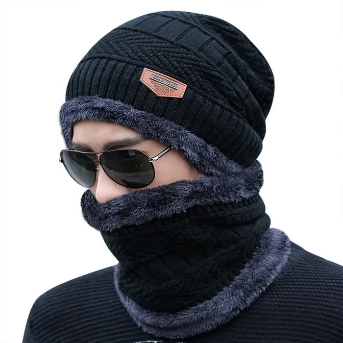 WINTER CAP AND NECK WARMER FOR MEN